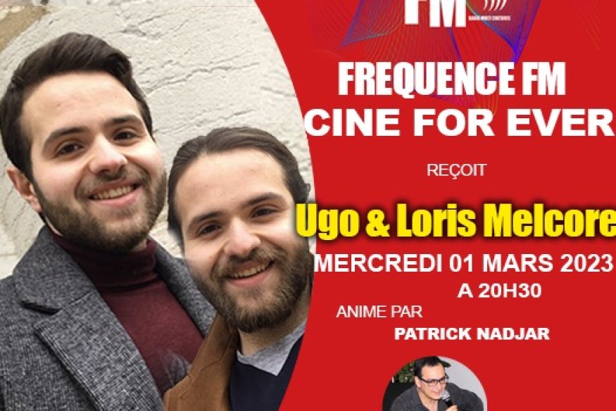 Ugo et Loris Melcore dans l'émission Cine For ever